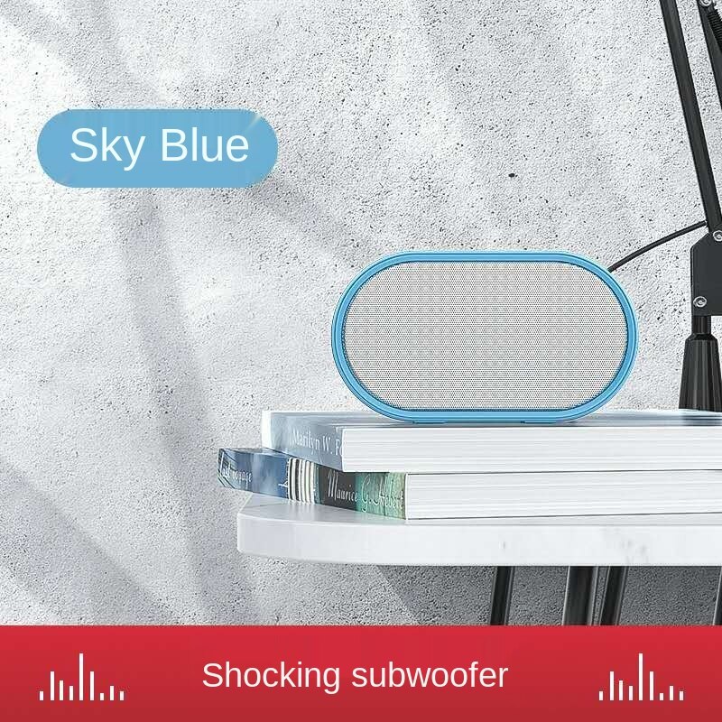 Tws draagbare draadloze bluetooth speaker subwoofer soundbox speaker speaker bluetooth toren bluetooth speaker soundbar: Hemelsblauw
