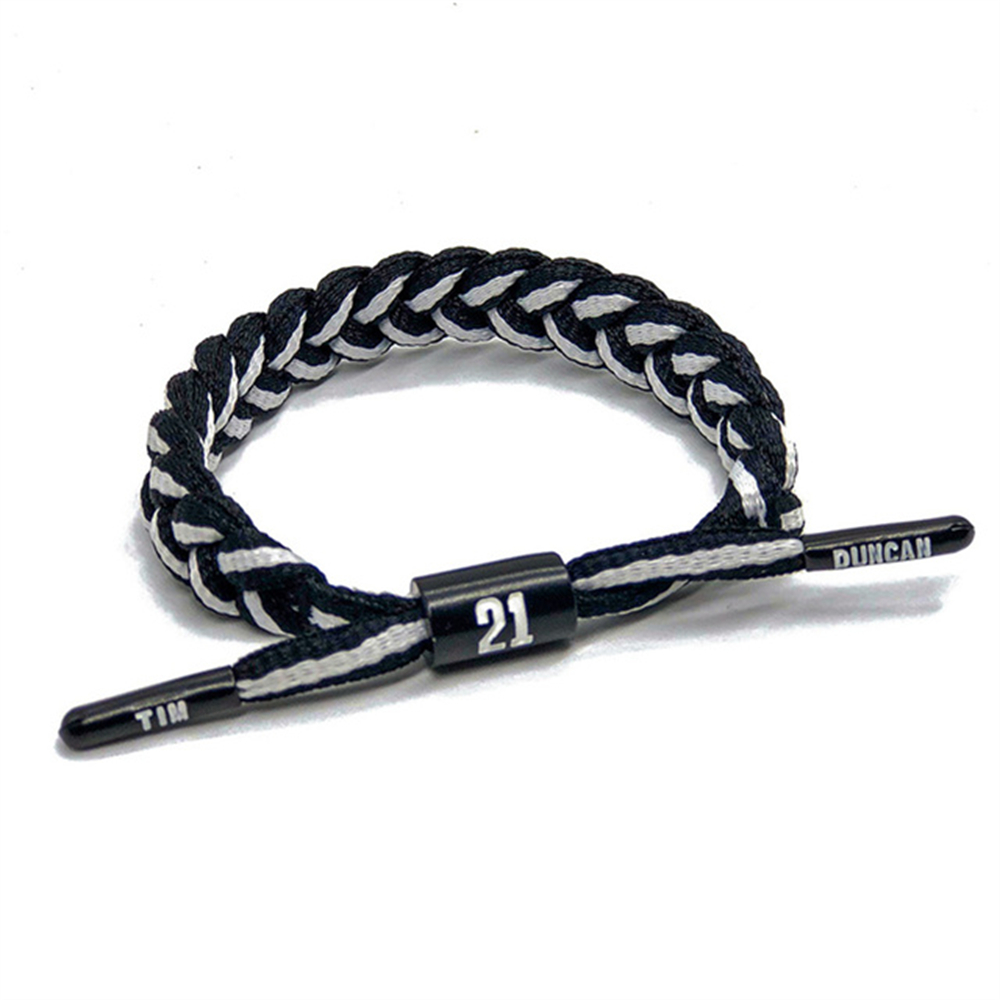 Basketball Player Number Braided Rope Bracelet Baseball Football Volleyball Sport Bangles for Men Adjustable Wristbands: Green Dragonly