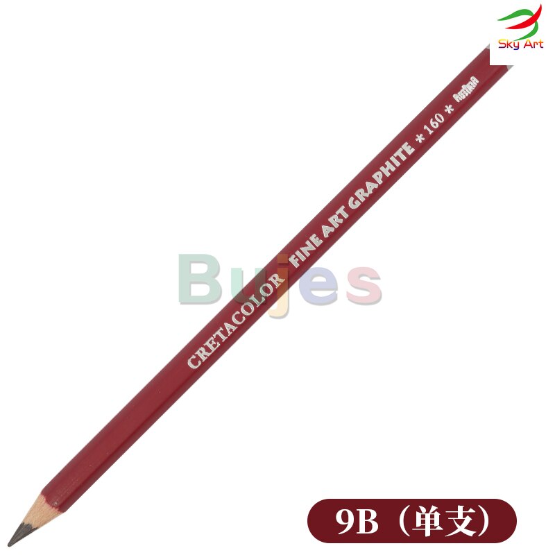 Cretacolor Cleos Fine Art Graphite Pencils 9B 8B 7B 6B 5B 4B 3B 2B B HB F 2H NIB, hexagonal barrel ,Traditional hard cedar wood