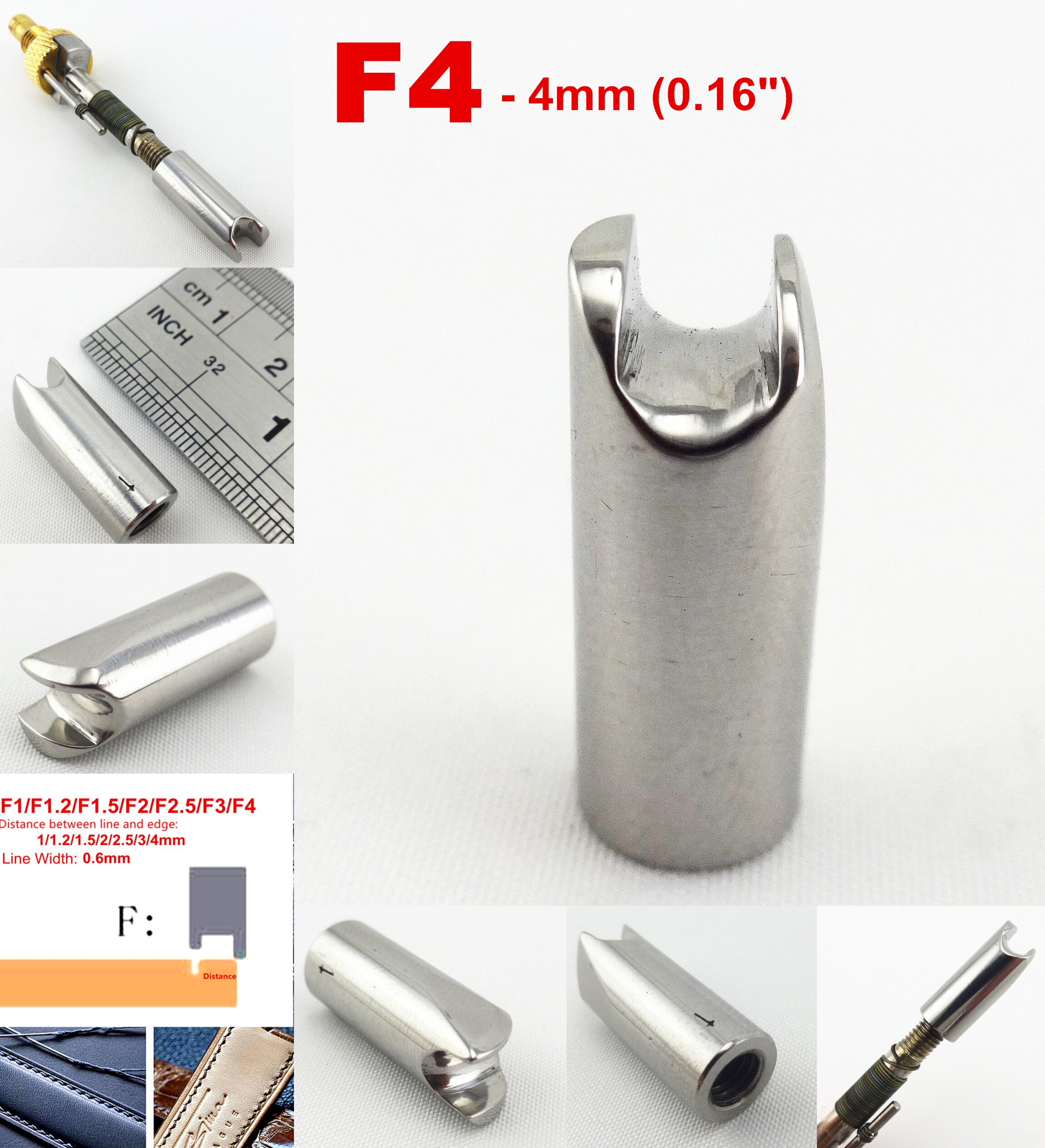 8 soorten lederbewerking perslijn elektrische vouwrandmachine soldeerbout vervangpunt gereedschap f-type puntkop 1/1.2/1.5/2/2.5/3/4mm