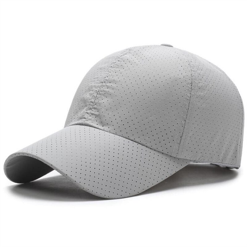 Nueva gorra de tenis de cola de caballo de malla neutra transpirable para hombres y mujeres de secado rápido elástico para verano Maratón: Gris