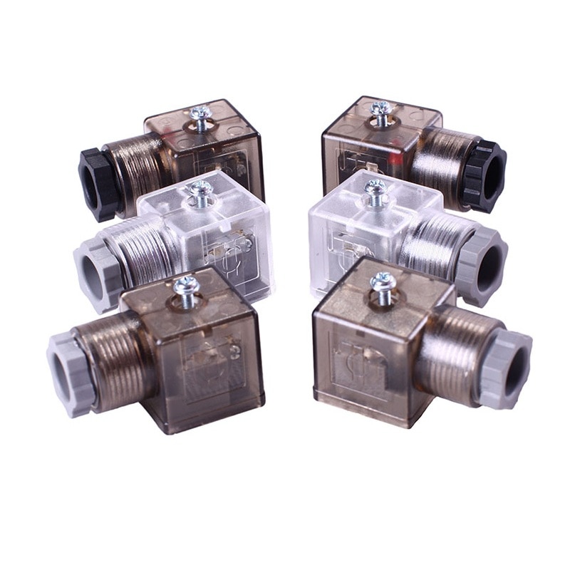 Norme femelle du connecteur DIN 43650 de cc à ca de prise électrique avec le lampe-témoin LED pour l'électrovanne hydraulique