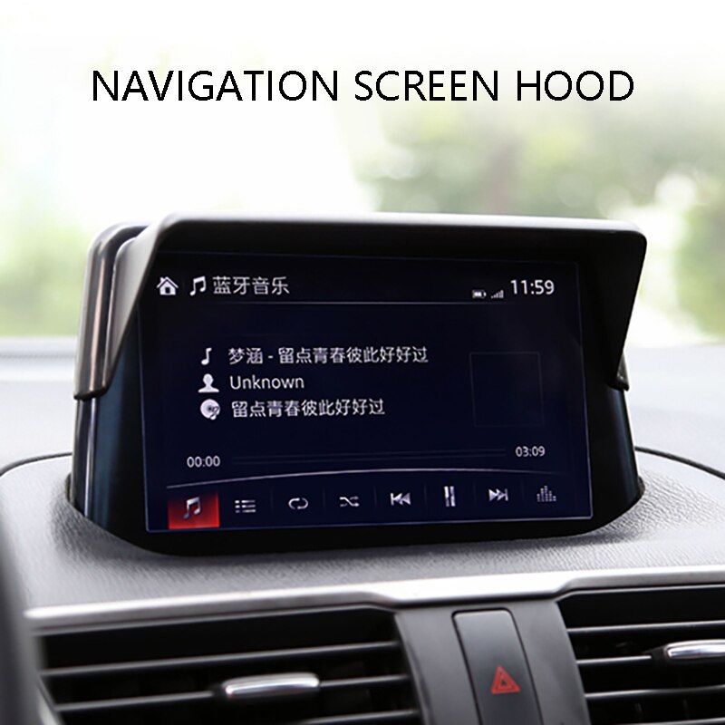 for Mazda 3 Cx-3 Mx-5 Vehicle Navigator Sunshade Visor Gps Navigation Sun Hood Anti Reflective Block