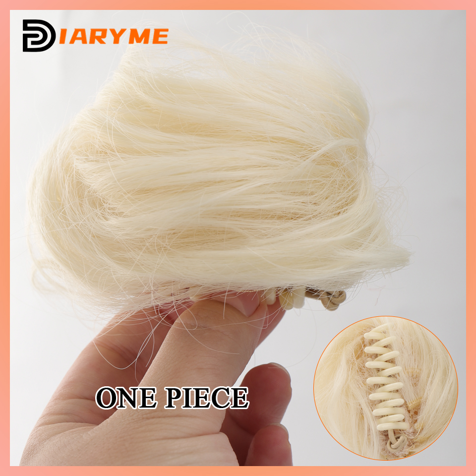 Cosplay Mini Hair Buns Synthetic Chignon Hair Extention Hair Bun Meatball Head Hair Accessories Clip-in Updo Donut Bun heat resi