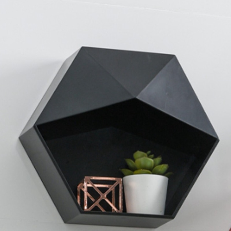 Opbergrek in de vorm van een woonkamer aan de muur bevestigde geometrische muurdecoratie zonder gaten voor thuis badkamerplank