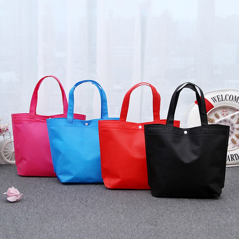 Shoulder Shopping Bag Foldable Reusable Grocery Bags Food Organizer Vegetables Bag Non Woven Fabric