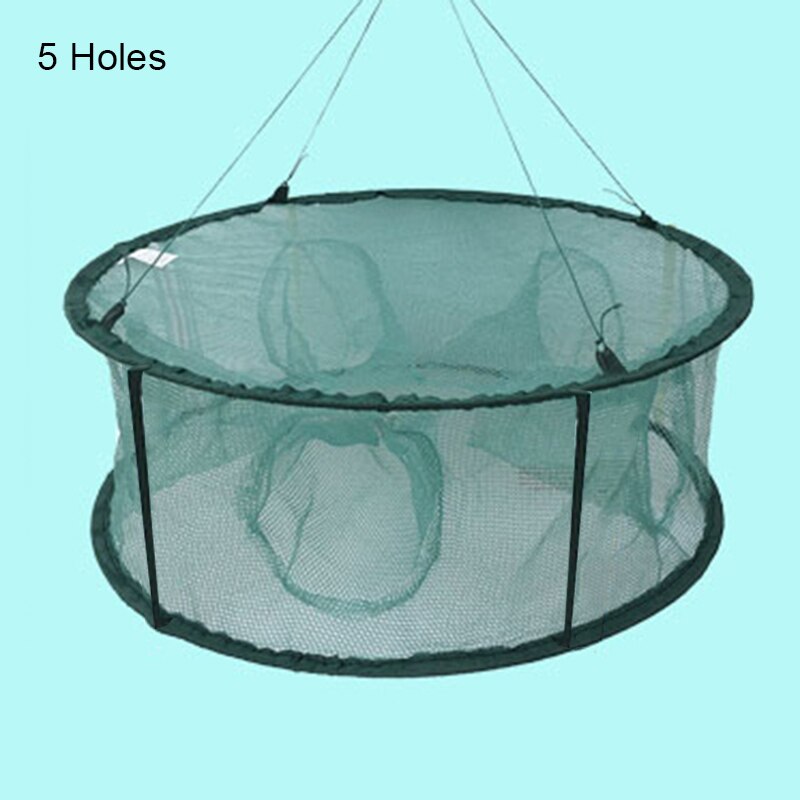 Automatische Visnet Val Kooi Ronde Vorm Opening Voor Krabben Rivierkreeft Kreeft: 5 holes