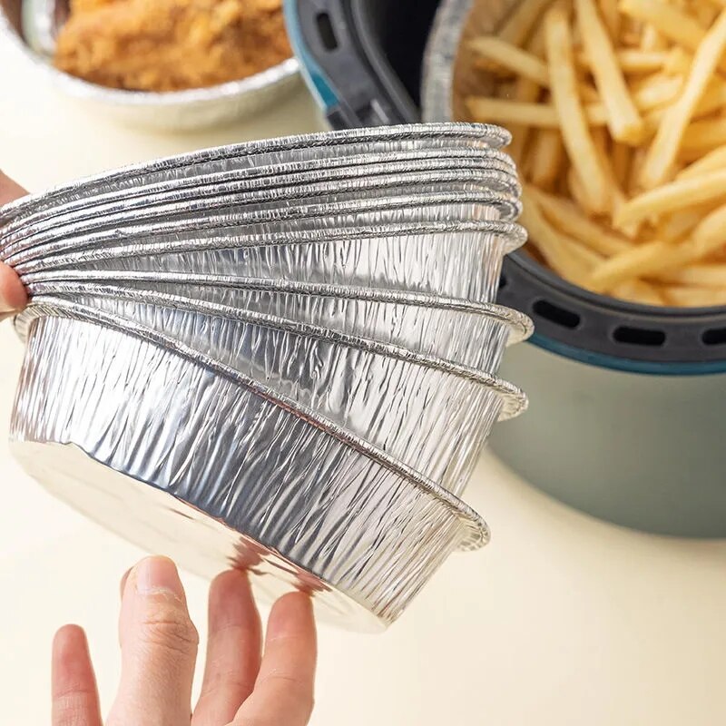 Wegwerp Aluminiumfolie Aluminiumfolie Disc Geen-Kleverige Olie-Proof Aluminiumfolie Board Voor Bbq Gestoomde Houtskool Gegrilde rijst Bakken Levert