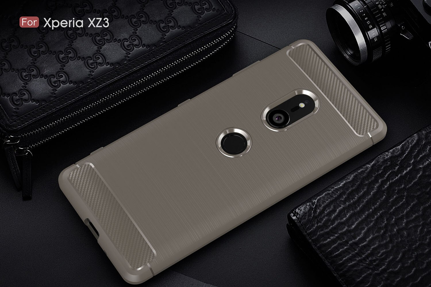 Para Sony Xperia XZ3 XZ1 XZ2 funda Premium de fibra de carbono fundas de teléfono a prueba de golpes para Sony Xperia XZ2 Compact XZ1 contraportada