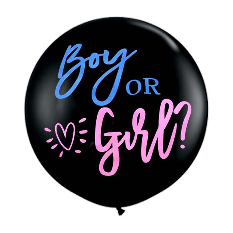36 Inch Zwart Geslacht Onthullen Latex Ballon Jongen Of Meisje Geslacht Onthullen Baby Decoraties Ballon Confetti Feestartikelen