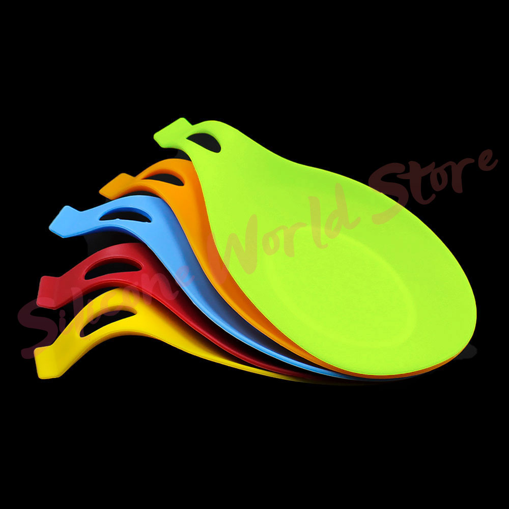 Platos de silicona con sabor a silicona, utensilios de cocina, almohadilla para cuchara, soporte para cuchara, contenedor de almacenamiento resistente al calor, herramientas de cocina