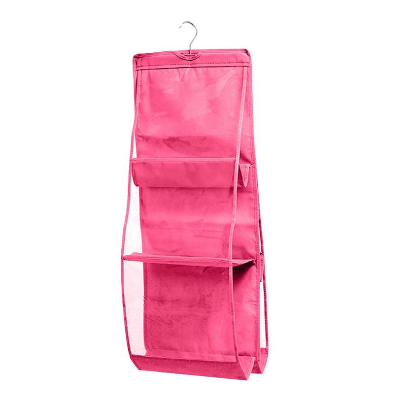 6- vaks hangende handtas organizer voor garderobekast diverse transparante wand met tas deurhanger doorzichtige tas tas schoen st  c1 t 0