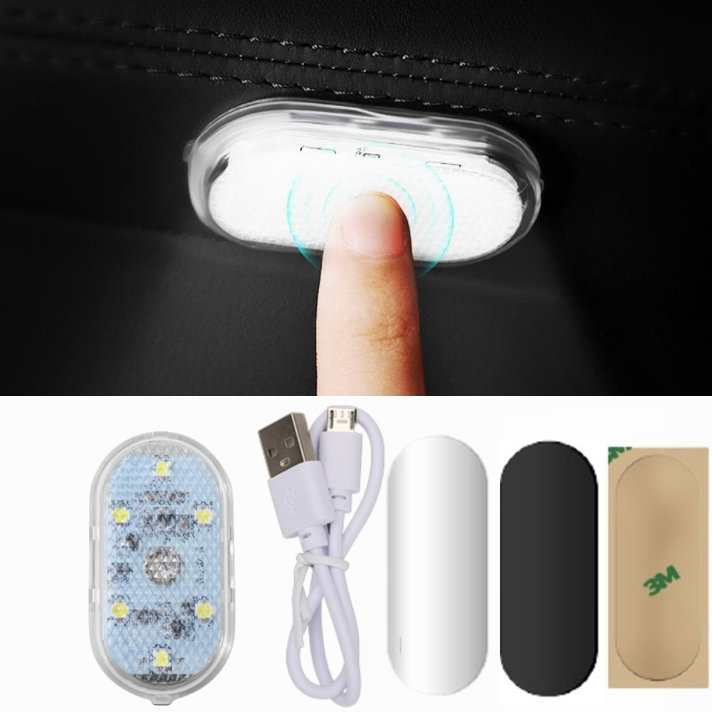 Luz táctil magnética, imanes de techo de mano para coche, lámpara de techo, iluminación interior para coche, luz de lectura nocturna, lámpara de lectura, luces interiores de coche