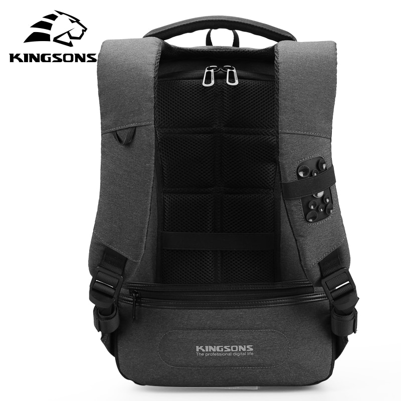 Kingsons ks3149w mochila masculina para 13 15.6 polegadas portátil mochila grande capacidade estilo casual mochila repelente de água