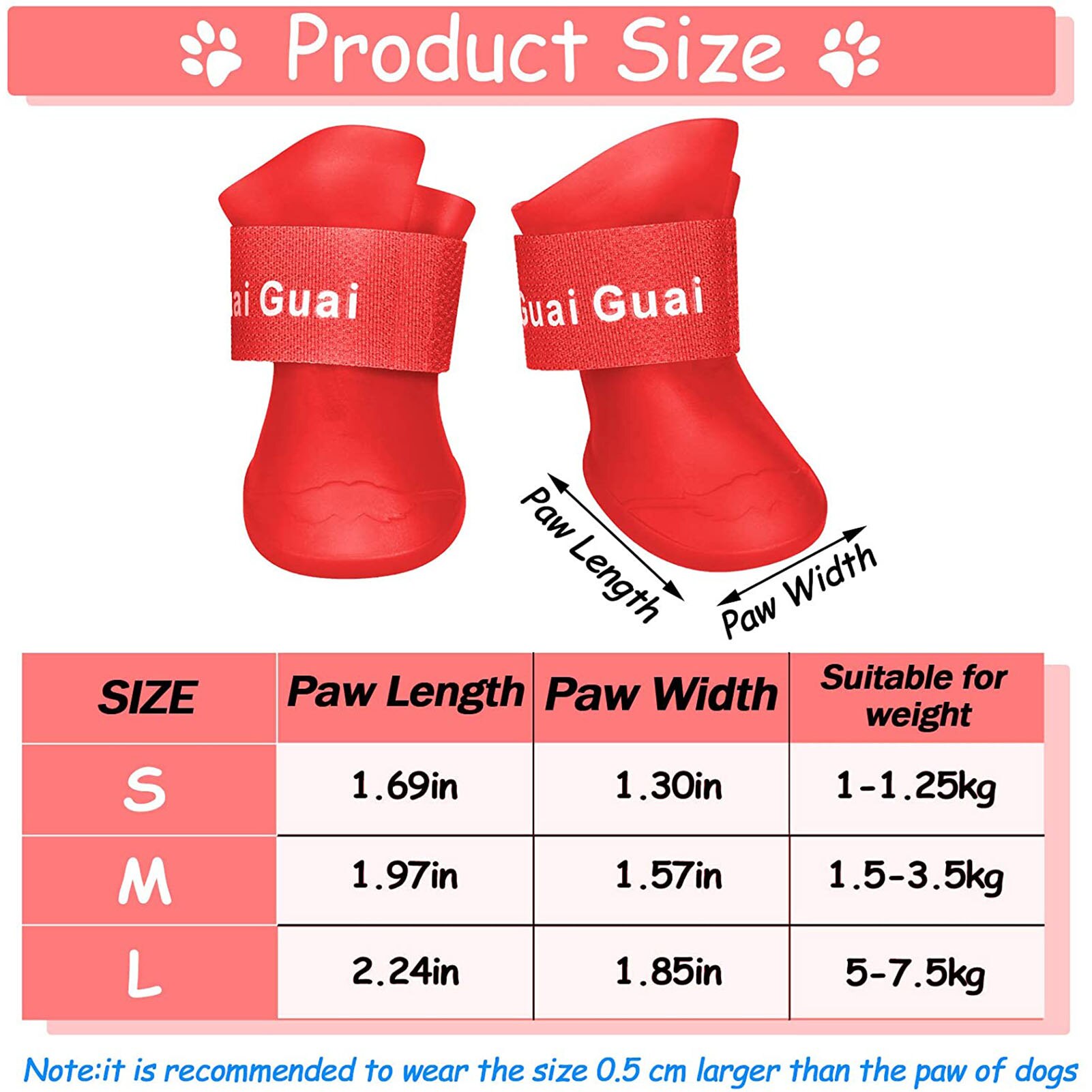 Zapatos impermeables para mascotas, Botas de lluvia antideslizantes a prueba de suciedad para perros pequeños, gatos, cachorros, 4 Uds., , ,