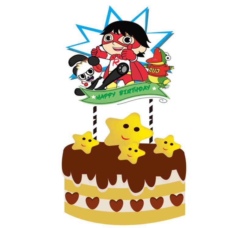 disposable party decoration red Ryan theme birthday children's cup and saucer banner top hat party supplies baby shower: Big flag 1pcs