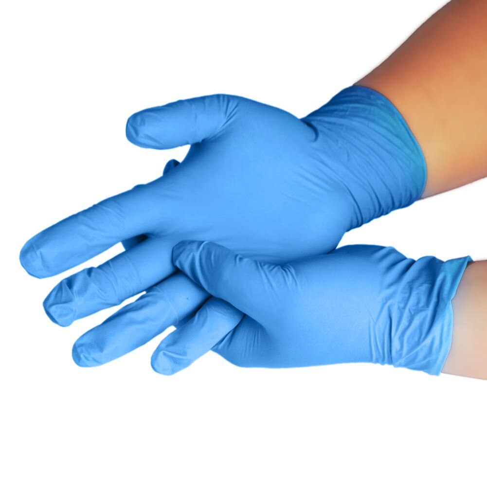 20-100 pcs Comfortable Rubber Disposable Mechanic Laboratory Safety Work Nitrile Gloves Hands Protector Blue Soft Working Gloves
