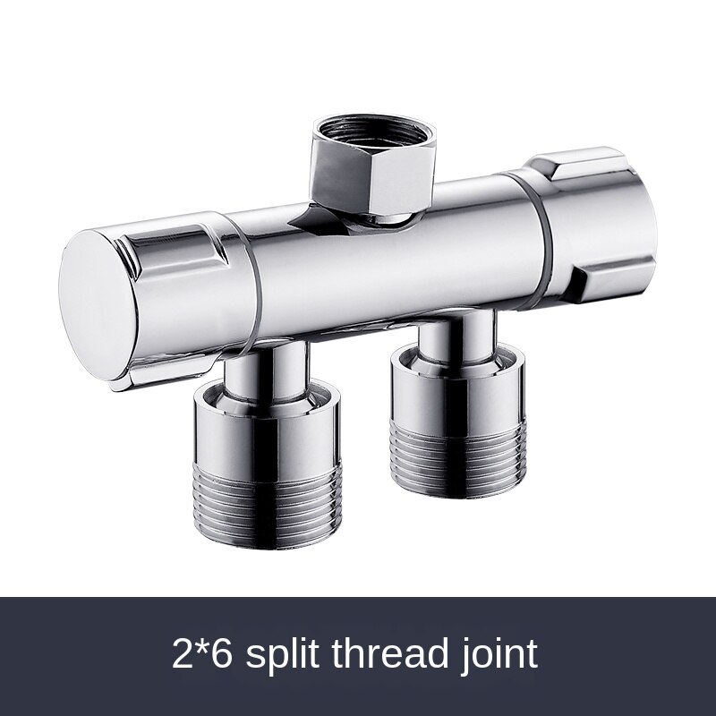 Water Divide Valve Washing Machine Faucet Current Divider One Divided into Two Double Union Tee into Two Output Angle Adapter: Multi