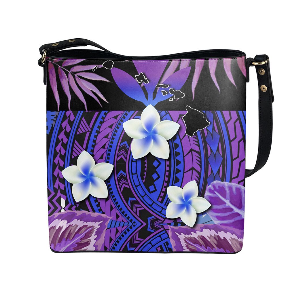 FORUDESIGNS Hawaiian Polynesian Tribal Hibiscus Flower Women's Bag Handbag Casual Tote Shoulder Bags Ethnic Purse: AMD263D61