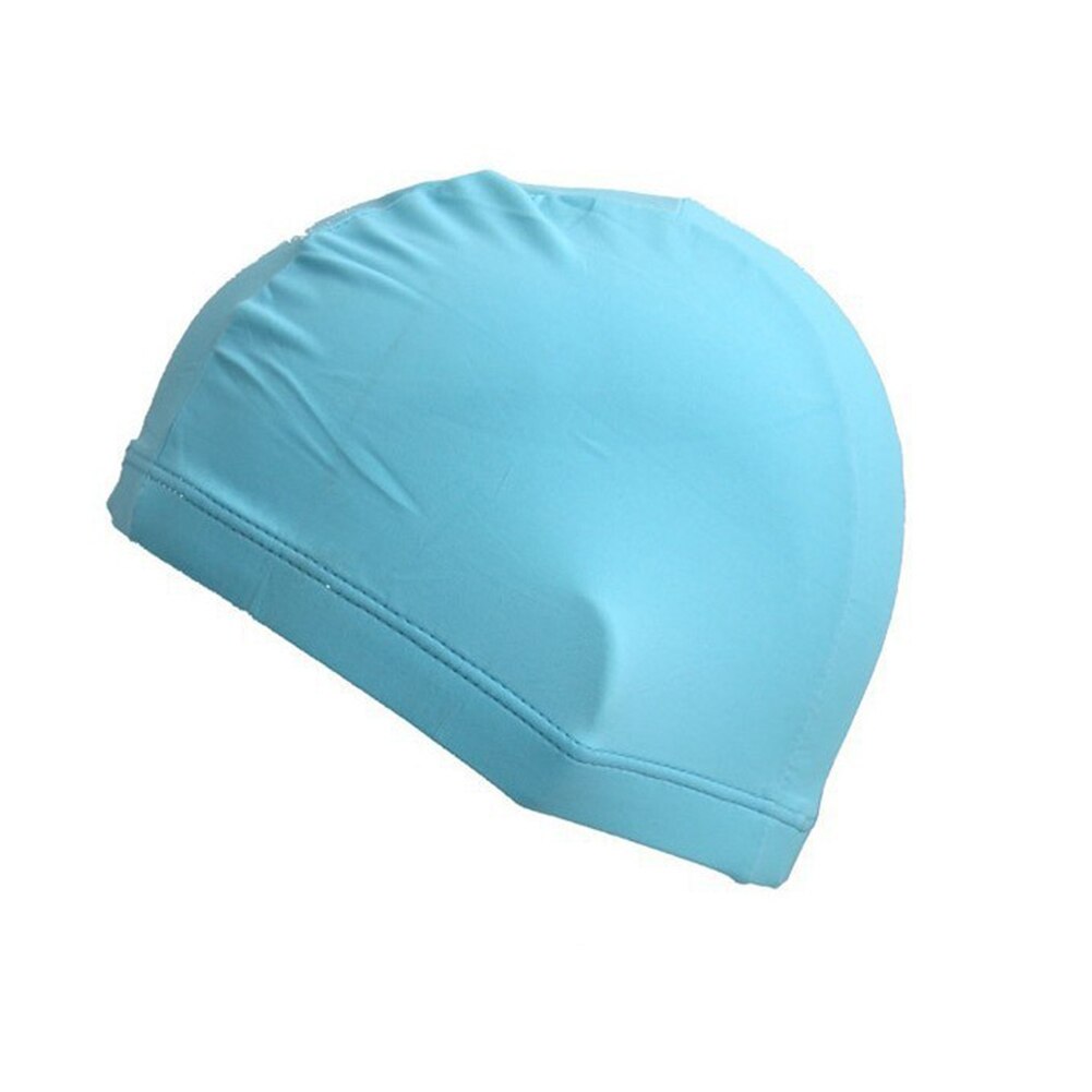 Elastische Polyester Stof Beschermen Oren Lange Haar Sport Zwemmen Zwembad Hoed Badmuts Voor Mannen Vrouwen Volwassenen Zwemmen Accessoires: Blauw