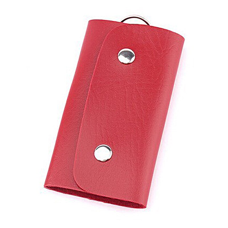 Mannen Vrouwen Solid PU Sleutel Portefeuilles Bedekt Knoppen Unisex Mode Keys Organizer Houders Opbergzakken Creatieve 5 Kleuren