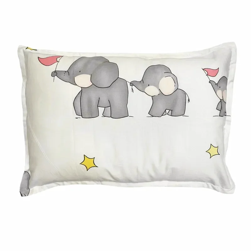 35*50CM 100% Cotton Baby Pillowcase kids pillow case Animal infant Newborns pillow cover Cartoon Children Pillowcase boys girls: Pink