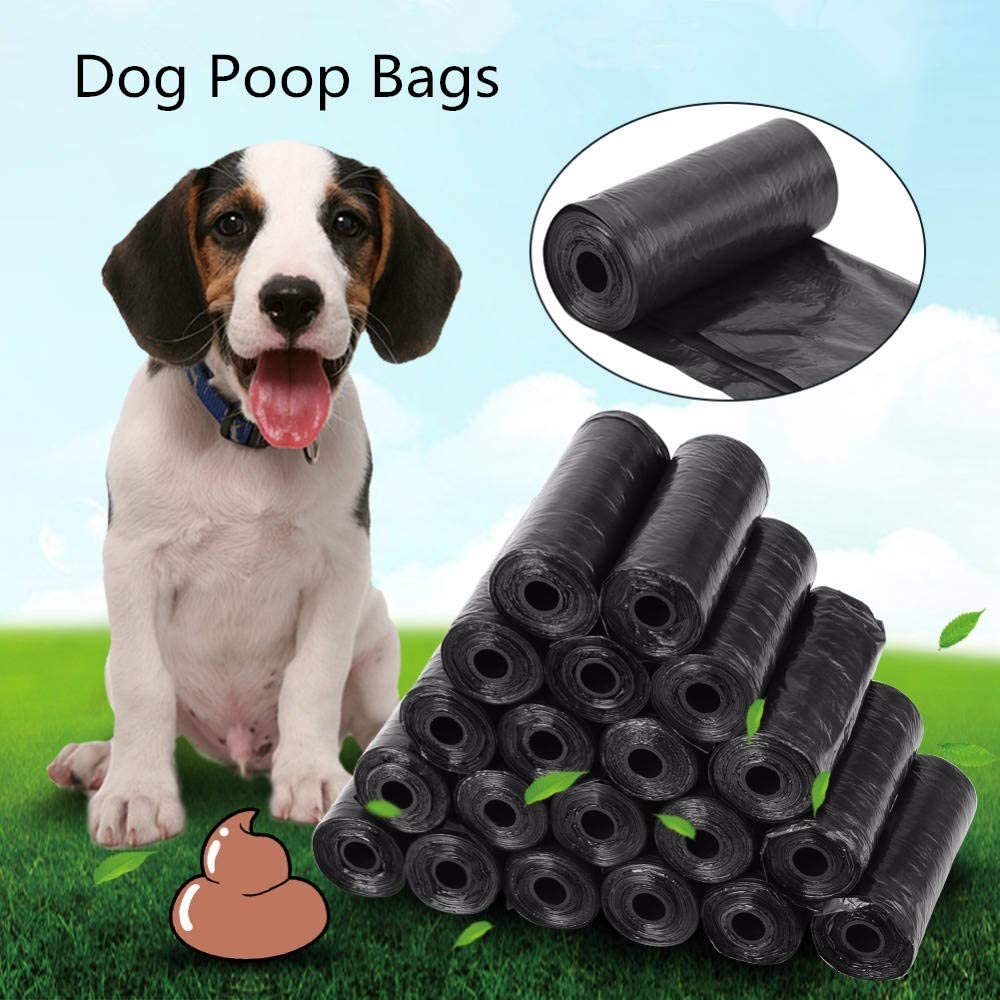 Pure Dog Poop Bag 15 Bags/Roll Biodegradable Large Dogs Waste Bags Dispenser 10/20/30/40/50 Rolls Outdoor Clean Garbage Pet