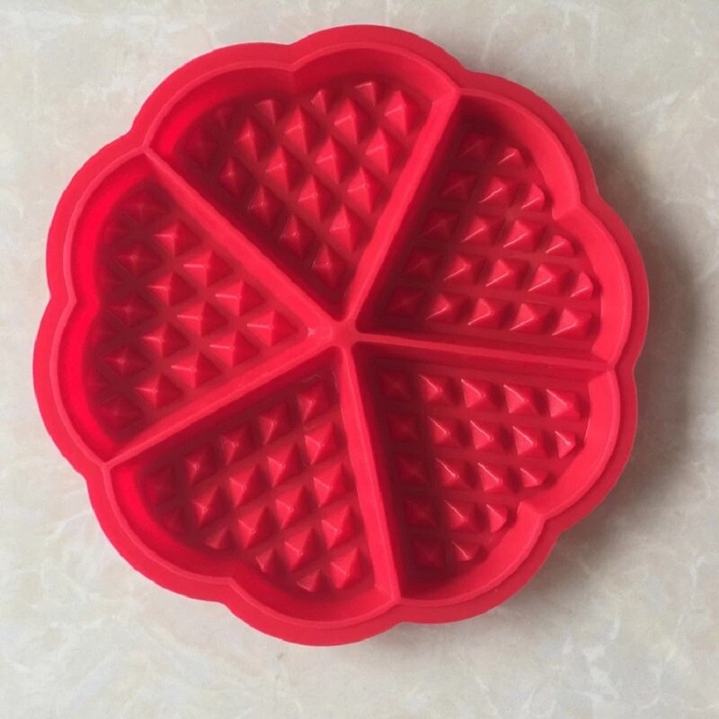 4 gitter rektangel silikone vaffelforme kageform pandekage og vaffelmager diy håndlavet køkken bageware tilbehør  at57