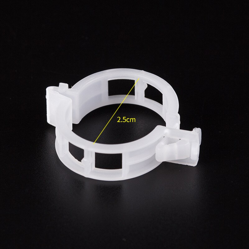 50/100/200 stk 25mm 32mm grøntsager tomater klip plast plante støtte klip klemmer til planter hængende vin have drivhus: 200 stk / Hvid 25mm