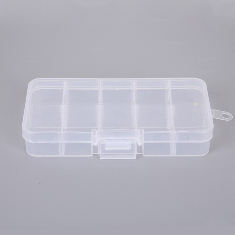 10 Zellen DIY Organizer Box 7 Farben Transparente Farbe Spaltbaren Kunststoffboxen: white