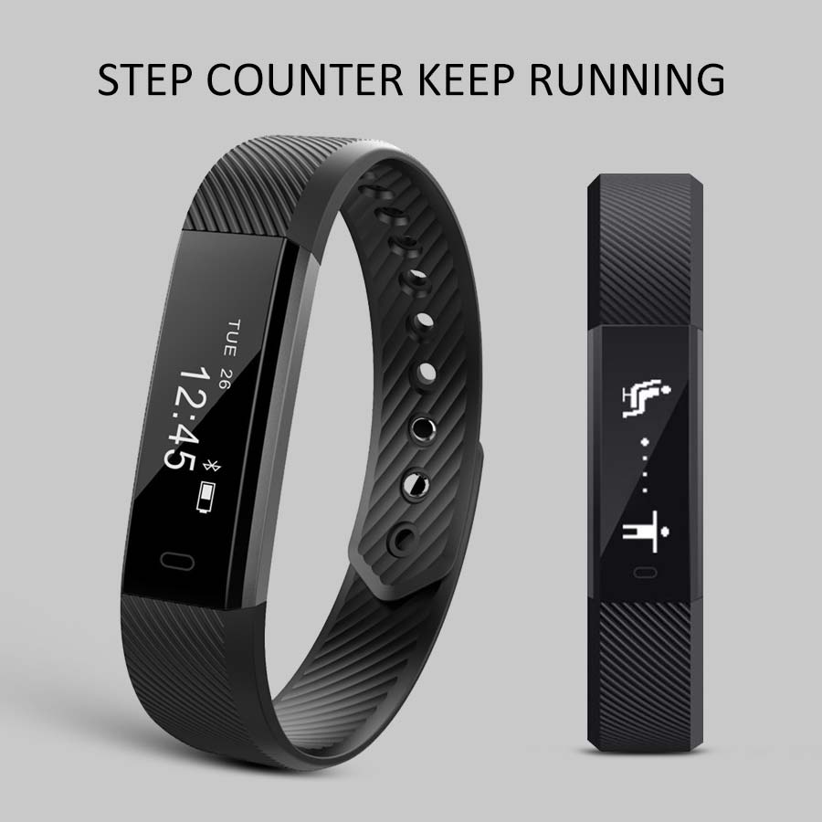 ID115 Fitness Tracker Smart Armband Stappenteller Bluetooth Smartband