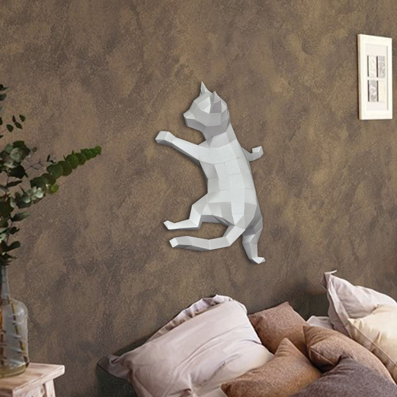 Kat Model -3D Stereo Diy Wanddecoratie Diy Handgemaakte Muur Opknoping Creatieve Home Decoratie Muur Opknoping # t2