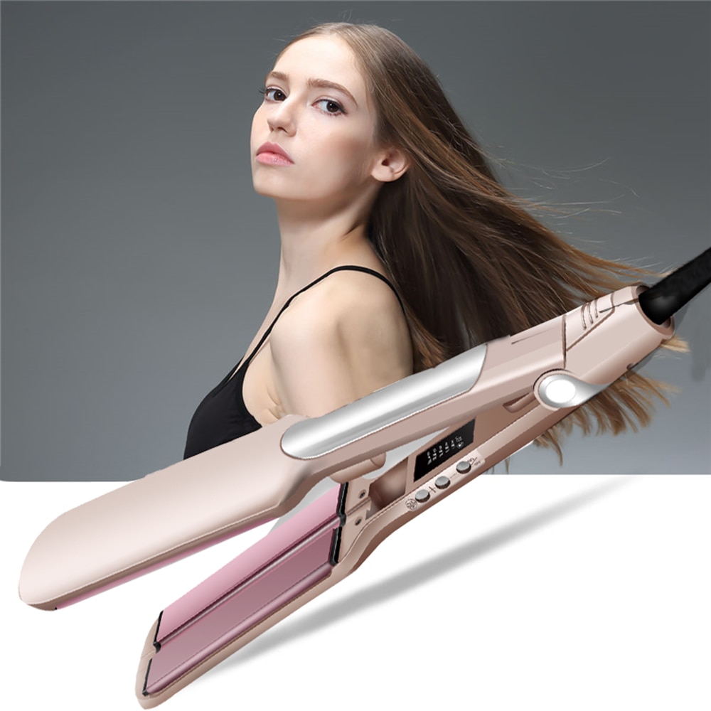 Wide Plates Infrared Hair Straightener Curler Ceramic Flat Iron Hair Straightening Curling Irons Styling Tool