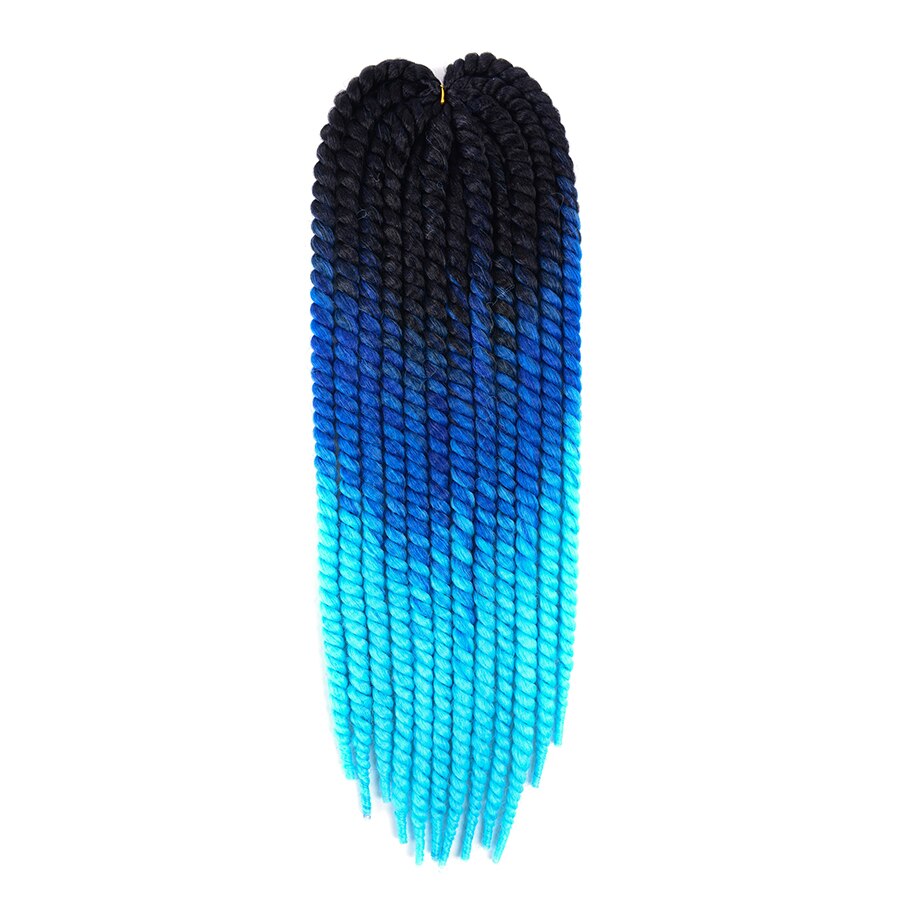 22 ''120g 20 couleur havane Mambo torsion cheveux Crochet tresses synthétique Ombre Crochet cheveux tressage cheveux violet: P4 / 30