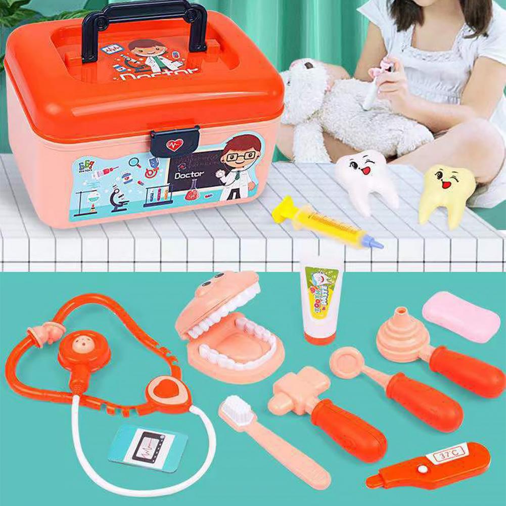 1Set Pretend Play Toy ole Play Doctor Game Realistic Long Lifespan Plastic Play House Doctor Kit Toy for Boy