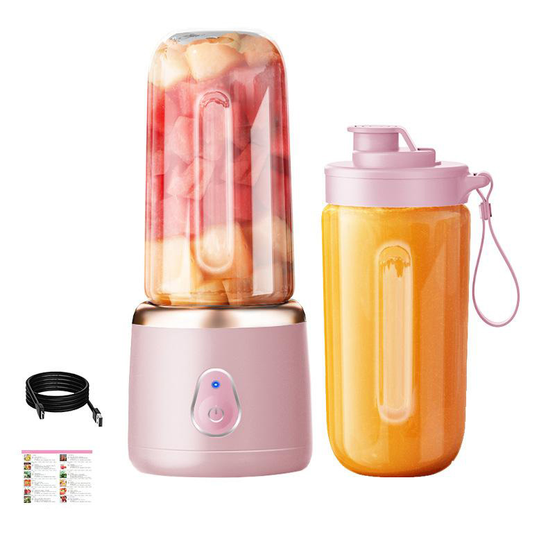 Xiaomi Draagbare Juicer Cup 400ML voor Shakes Smoothies Oplaadbare USB Reizende Fruitpers Dubbele Cup Fruitblender: Blauw