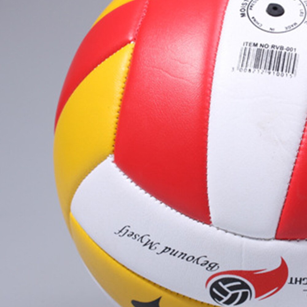 1PC Standard Volleyball Soft Sport PU Volleyball for Outdoor Training Games (Red)