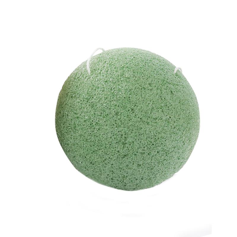 3 Kleuren Natuurlijke Konjac Spons Cosmetische Puff Gezicht Reinigen Wassen Spons Exfoliator Reiniging Spons Gezichtsreiniger: Green