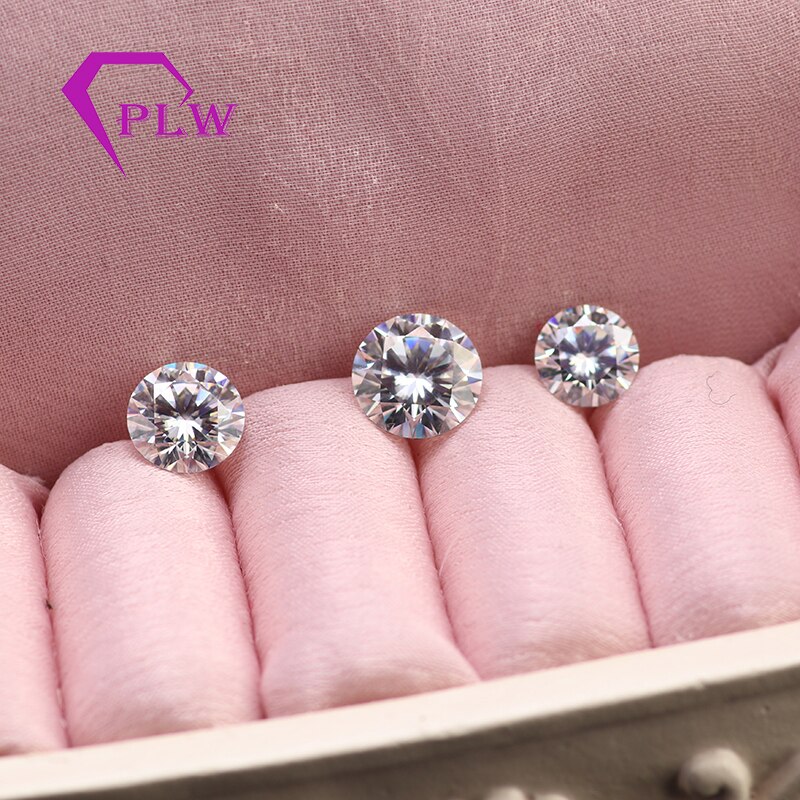 Including The Certification Original GH Color 1ct 6.5mm 3 Ex Brilliant Cut Moissanite Near To Diamonds For Diamante Ring