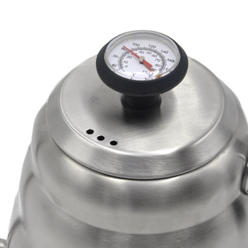 1.2L Caffè Bollitore A Collo di Cigno Becco Teiera con Termometro Barista Strumenti