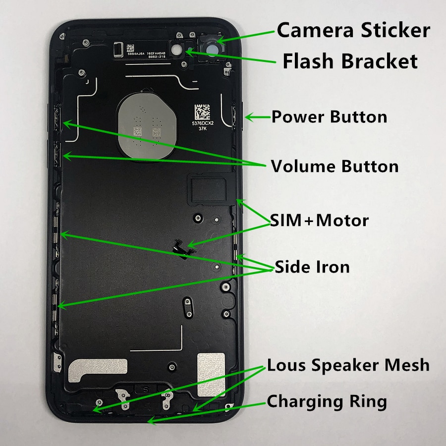 Replacement Parts for iPhone 7 7 Plus Rear Housing Middle Frame Back Cover with Small Parts,European and USA version