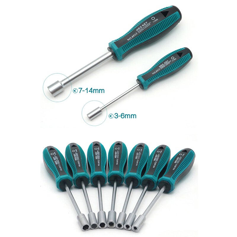 Jeu de tournevis, clé à douille, électricien, Allen, jeu de tournevis, écrou hexagonal, outils à main, 3-14mm