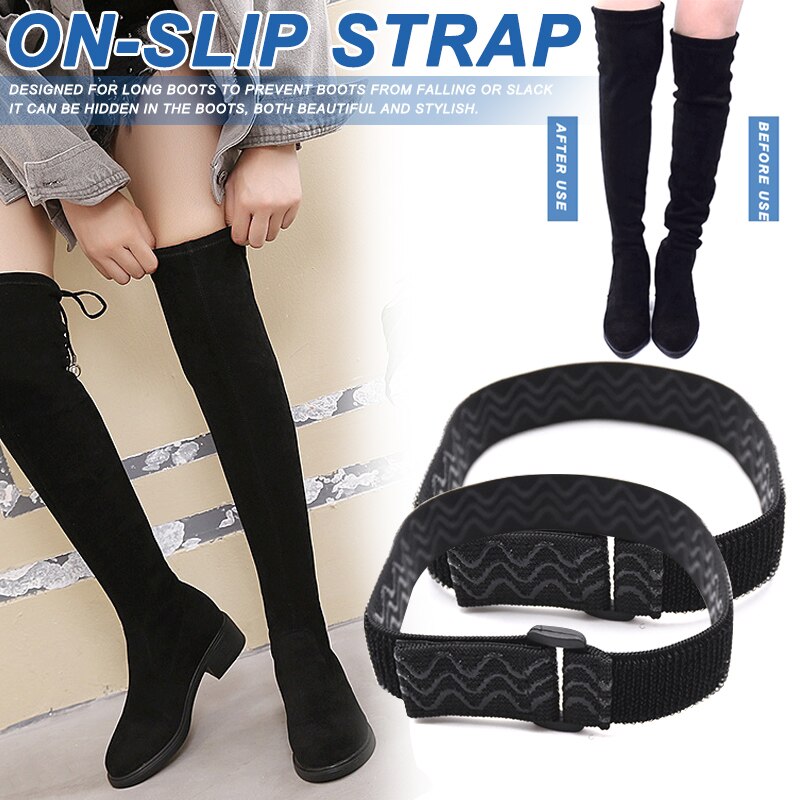Vrouwen Laarzen Riem Anti Slip Schoen Veters Verstelbare Rug Plakband FK88: Default Title