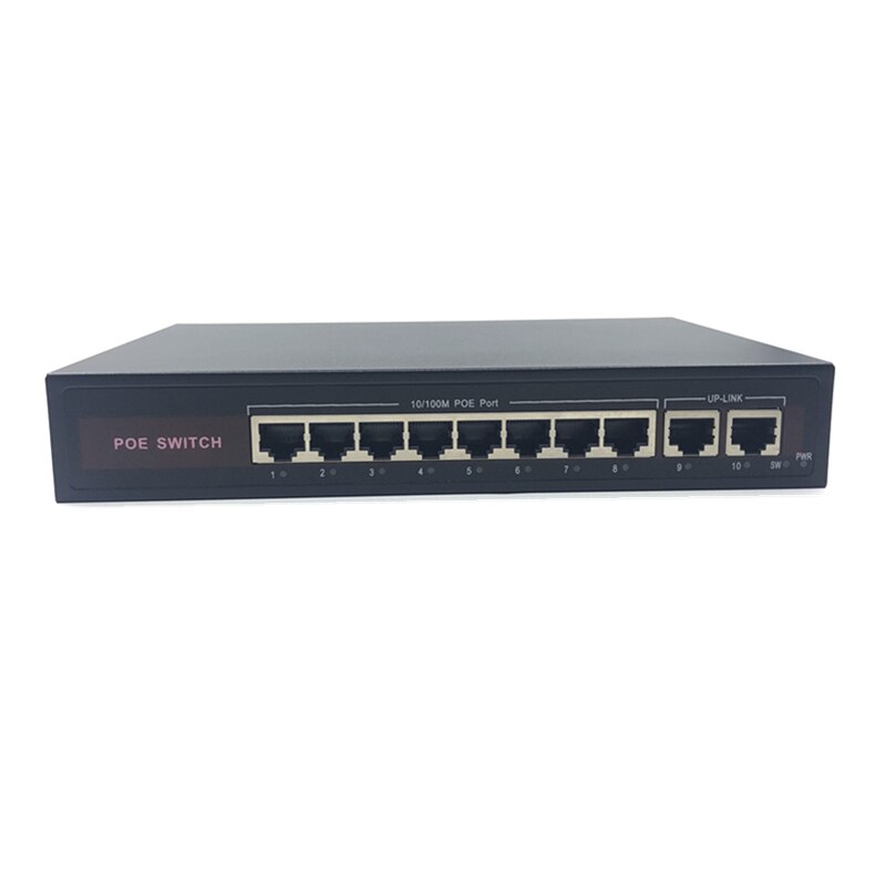 48V Ethernet Poe Switch Met 8 10/100Mbps Poort Ieee 802.3 Af/Bij Geschikt Voor Ip camera/Draadloze Ap/Cctv Camera Systeem