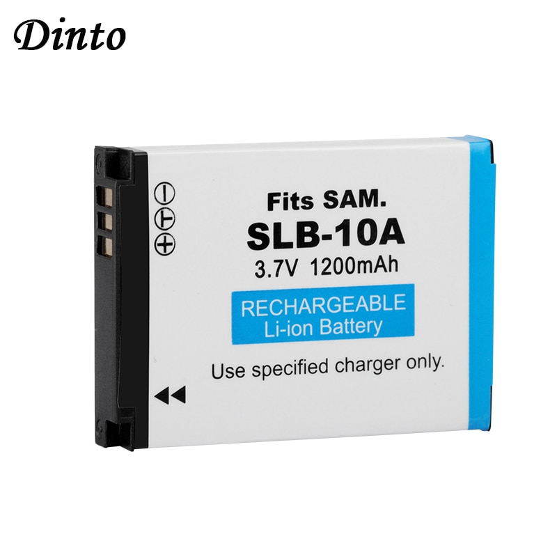 Dinto 1200Mah SLB-10A SLB10A Slb 10A Oplaadbare Camera Batterij Voor Sansung PL50 PL60 PL85 PL610 L100 L110 L200 L210 l310W