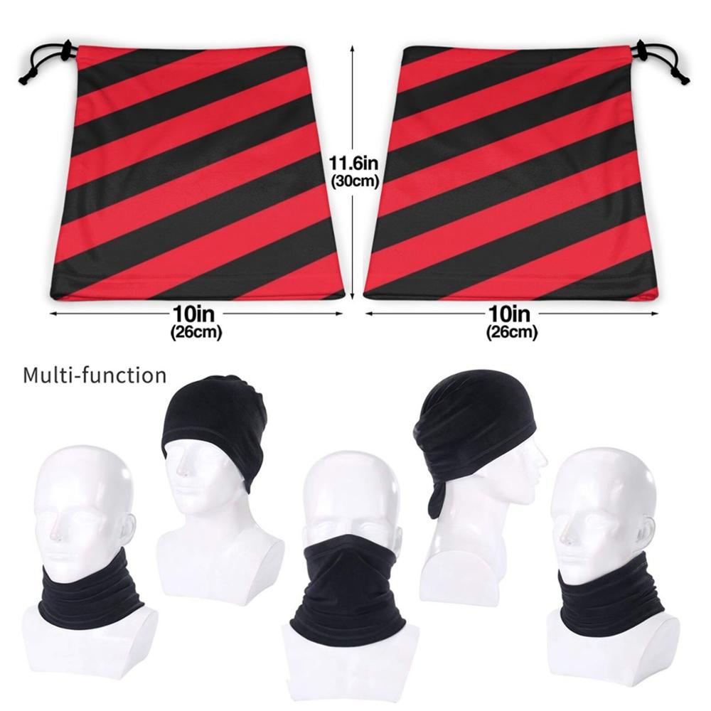 Saracens Rugby Red And Black Angled Stripes Bandana Scarf Mask Scarfs Neck Warmer Headwear Saracens Rugby Ruggers Union Europe