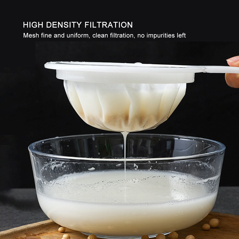 Passoire en maille Ultra-fine, 100/200/400 mailles, cuillère filtrante en Nylon pour le lait de soja, le café, le lait, le yaourt