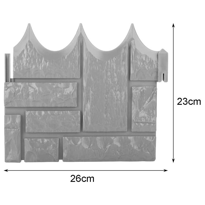 Gräsmatta kant växt gräns, grå sten tegel blomma s... – Vicedeal