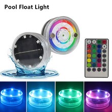 Solar LED Submersible Light Remote Control Underwater Night Lamp Pool Float Light For Swimming Pool Aquarium Fishing Lighting