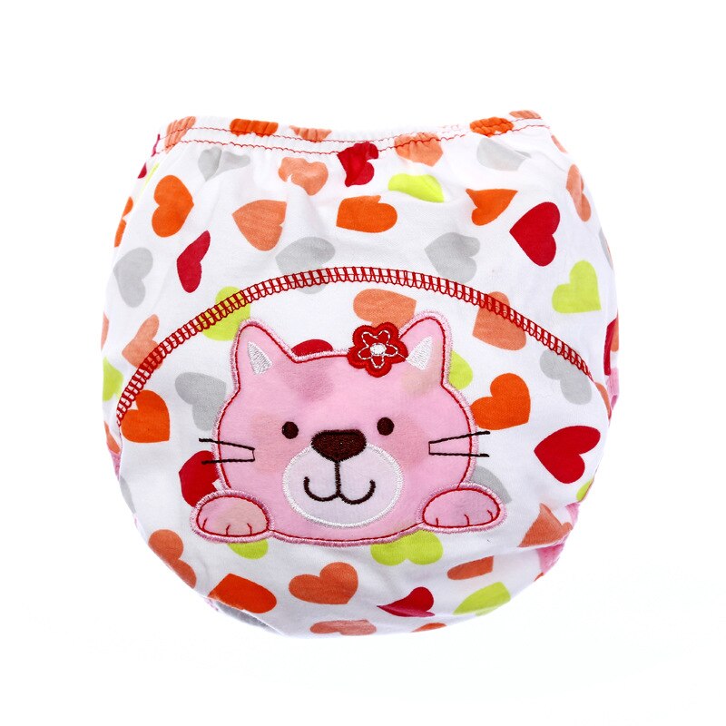 Dessin Animé mignon Bébé Couche-Culotte Formation Pantalon Sous-Vêtement Enfant Infantile Taille Haute Nappy Réutilisable Coton D'urine Étanche Couchage Pantalon: Little cat